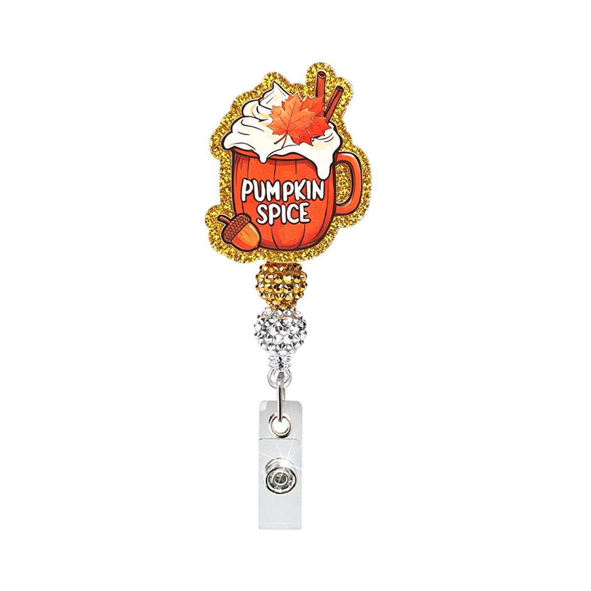 Fall Pumpkin Nurse Badge Holder