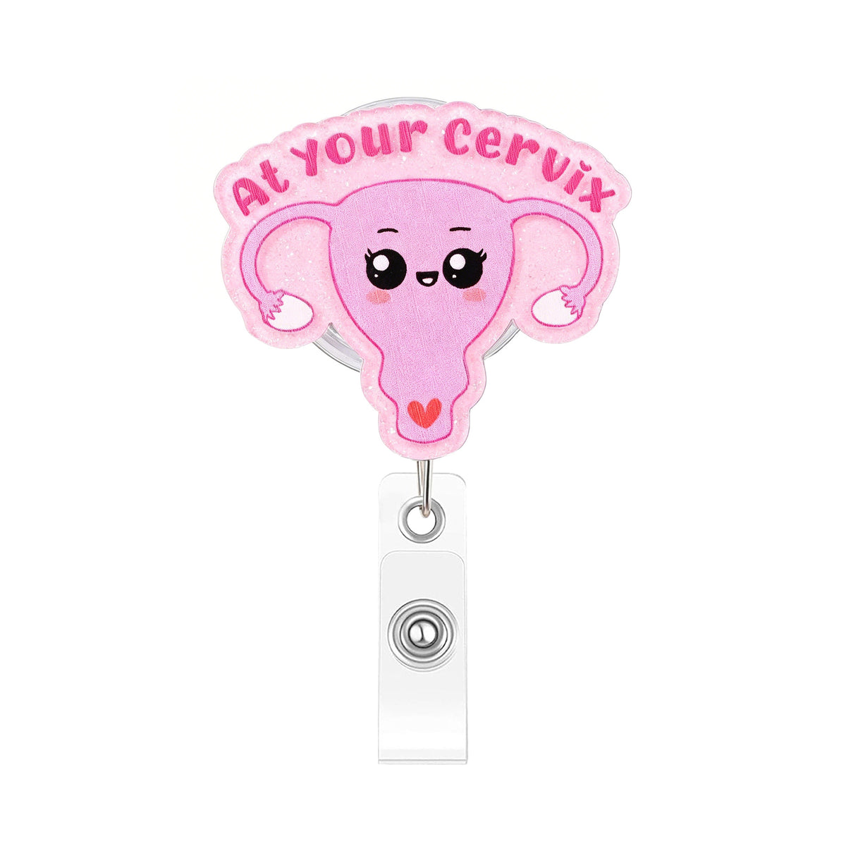 Pink Medical Designs Nurse Badge Holder