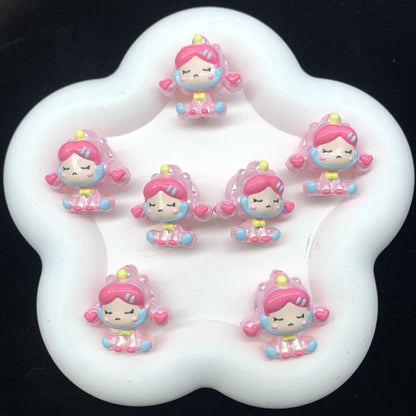 Mermaid Sweet Bean Hand Painted Beads (1pc)