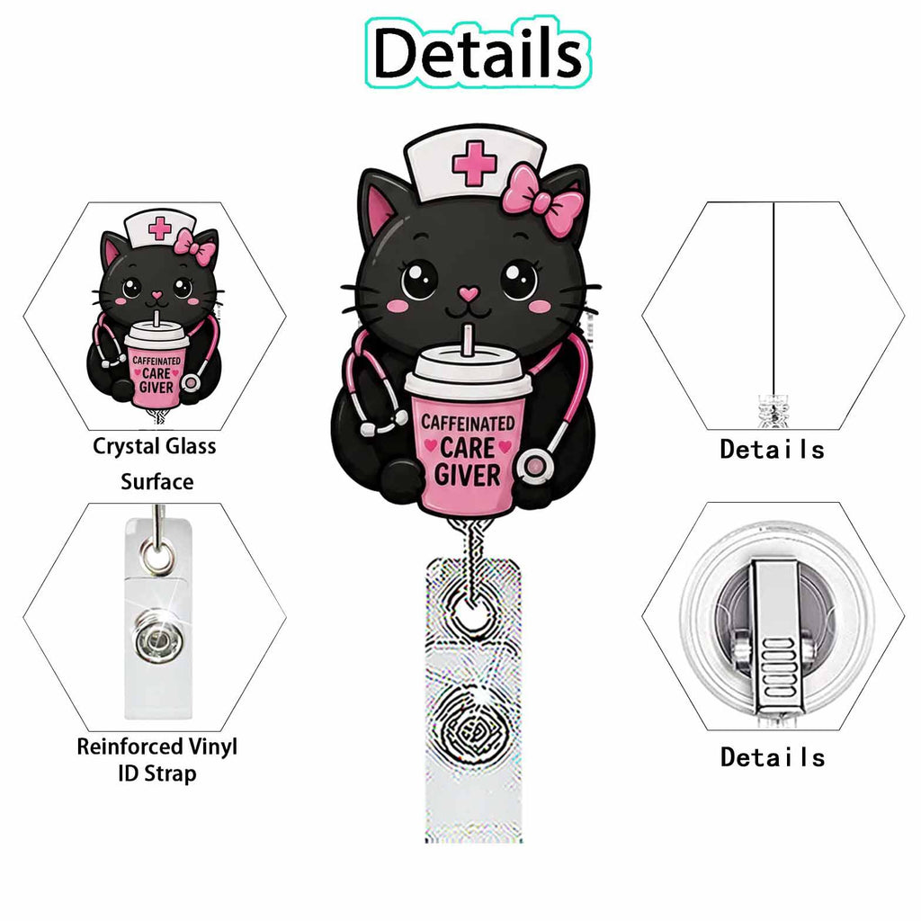 Fall Coffee Nurse Badge Holder