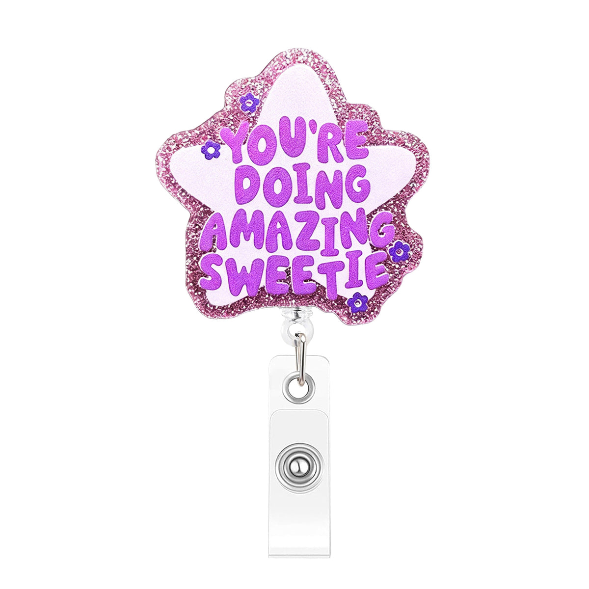 Pink Medical Designs Nurse Badge Holder