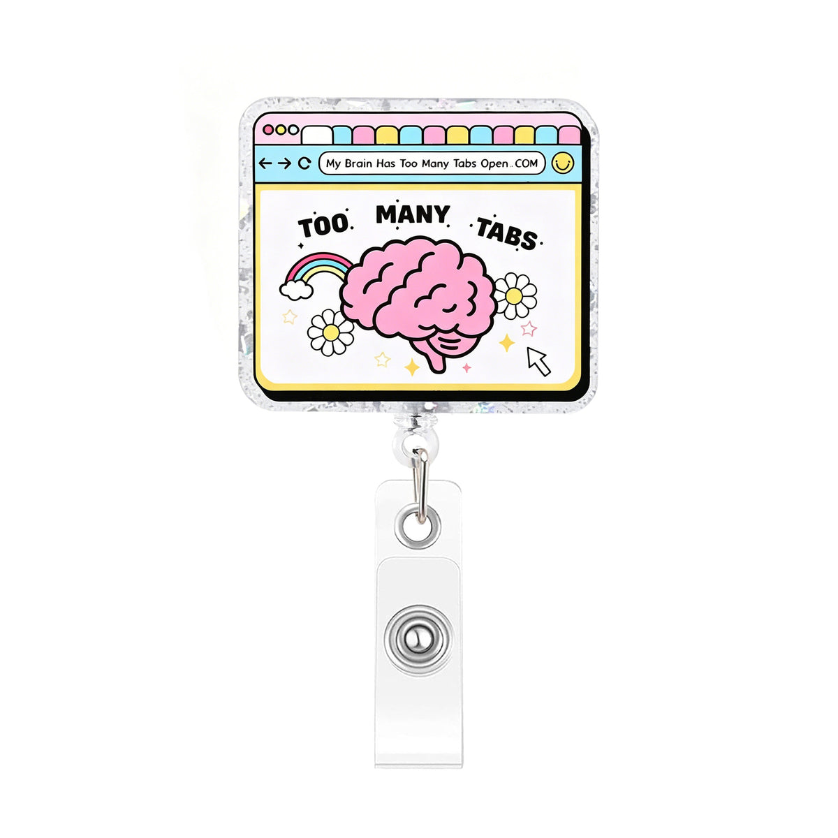 Pink Medical Designs Nurse Badge Holder