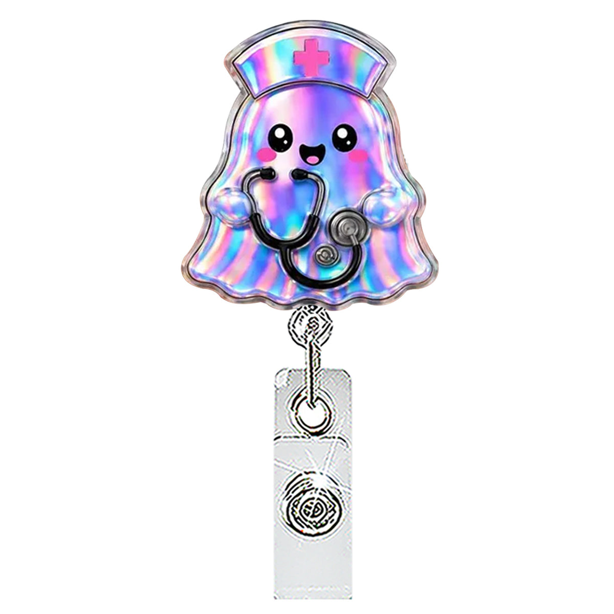X Ray Ghost Nurse Badge Holder