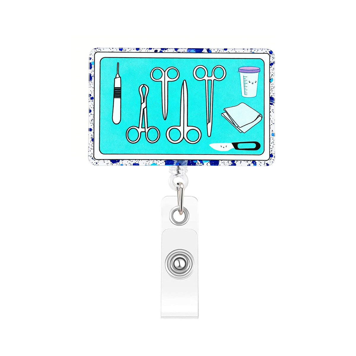 Pink Medical Designs Nurse Badge Holder