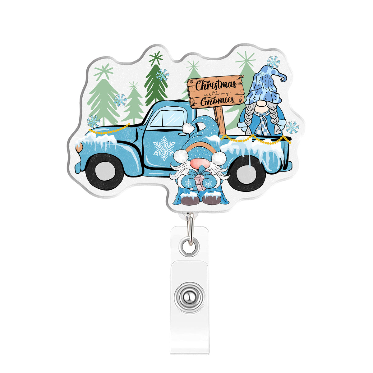 Winter Christmas Nurse Badge Holder