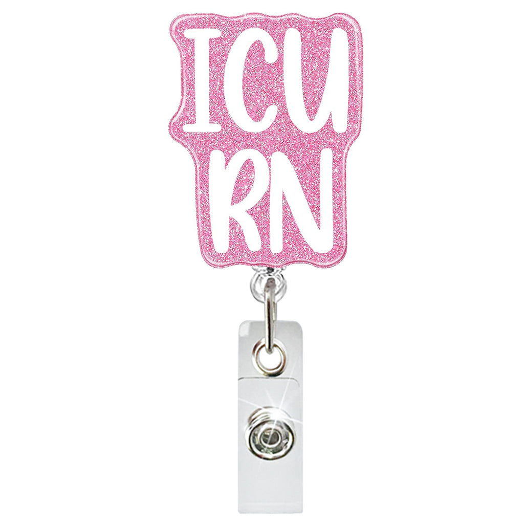 Glitter Heart Nurse Badge Holder