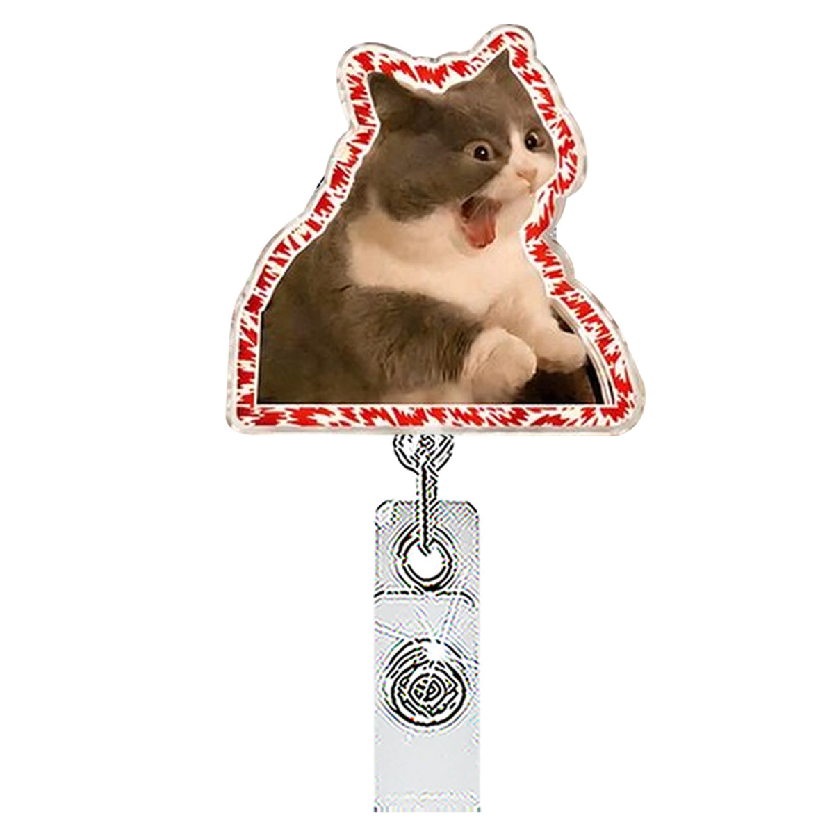 Funny Cat Nurse Badge Holder