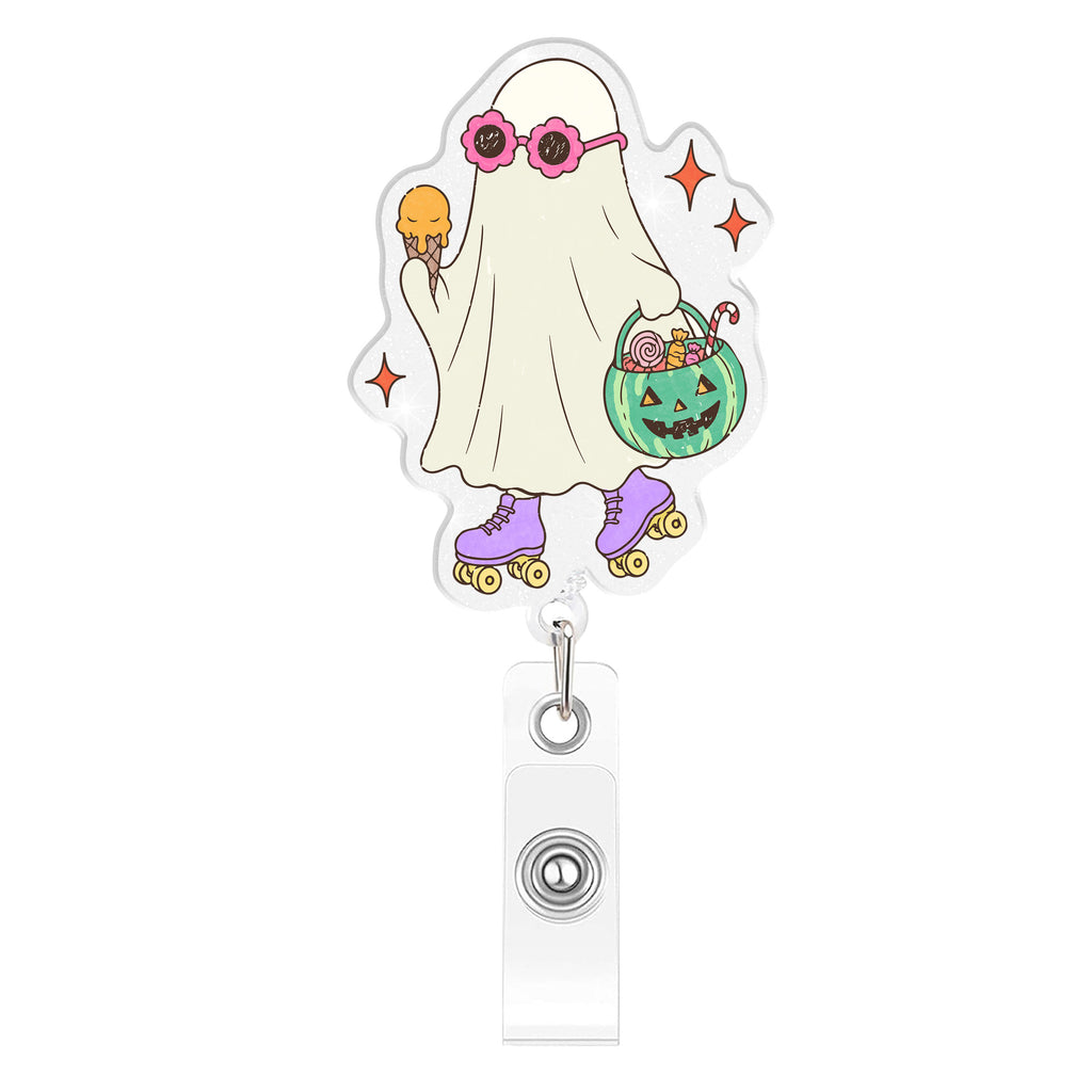 Summer Halloween Nurse Badge Holder