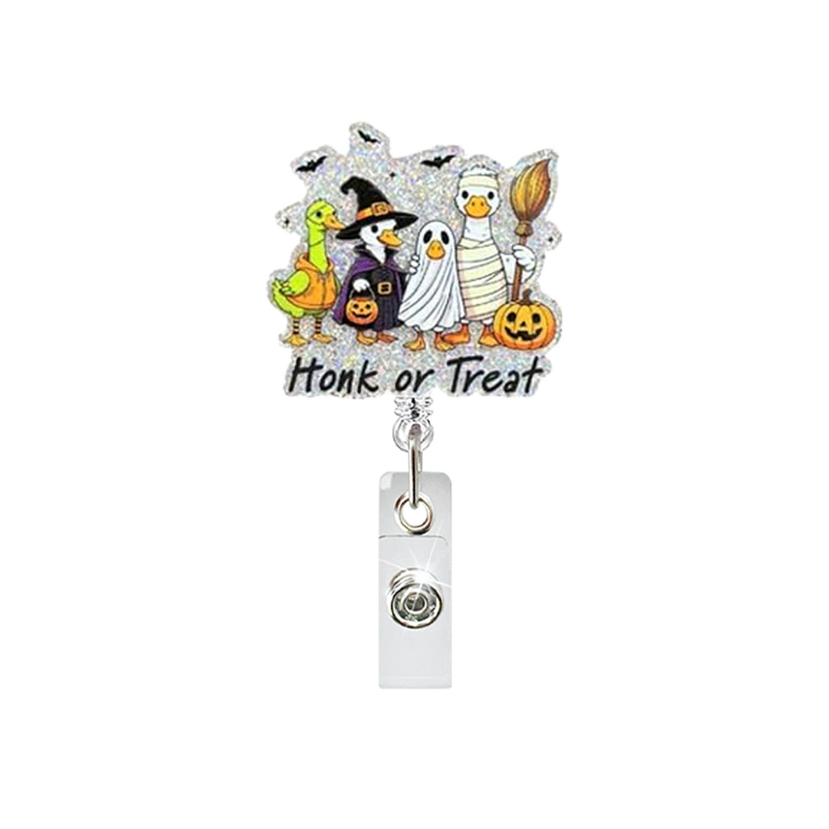Halloween Ghost Nurse Badge Holder