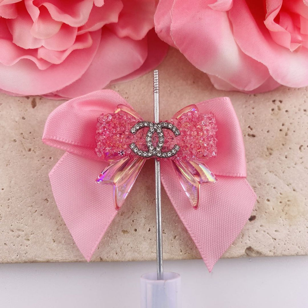 CC Rhinestone Ribbon Bow Topper