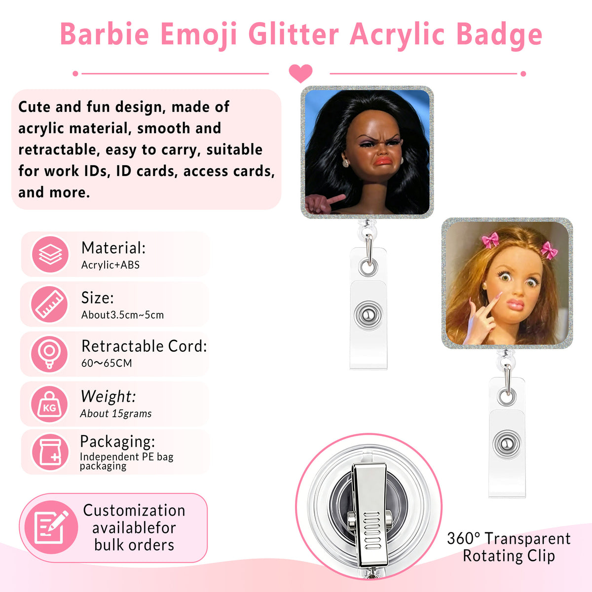 Barbie Meme Nurse Badge Holder