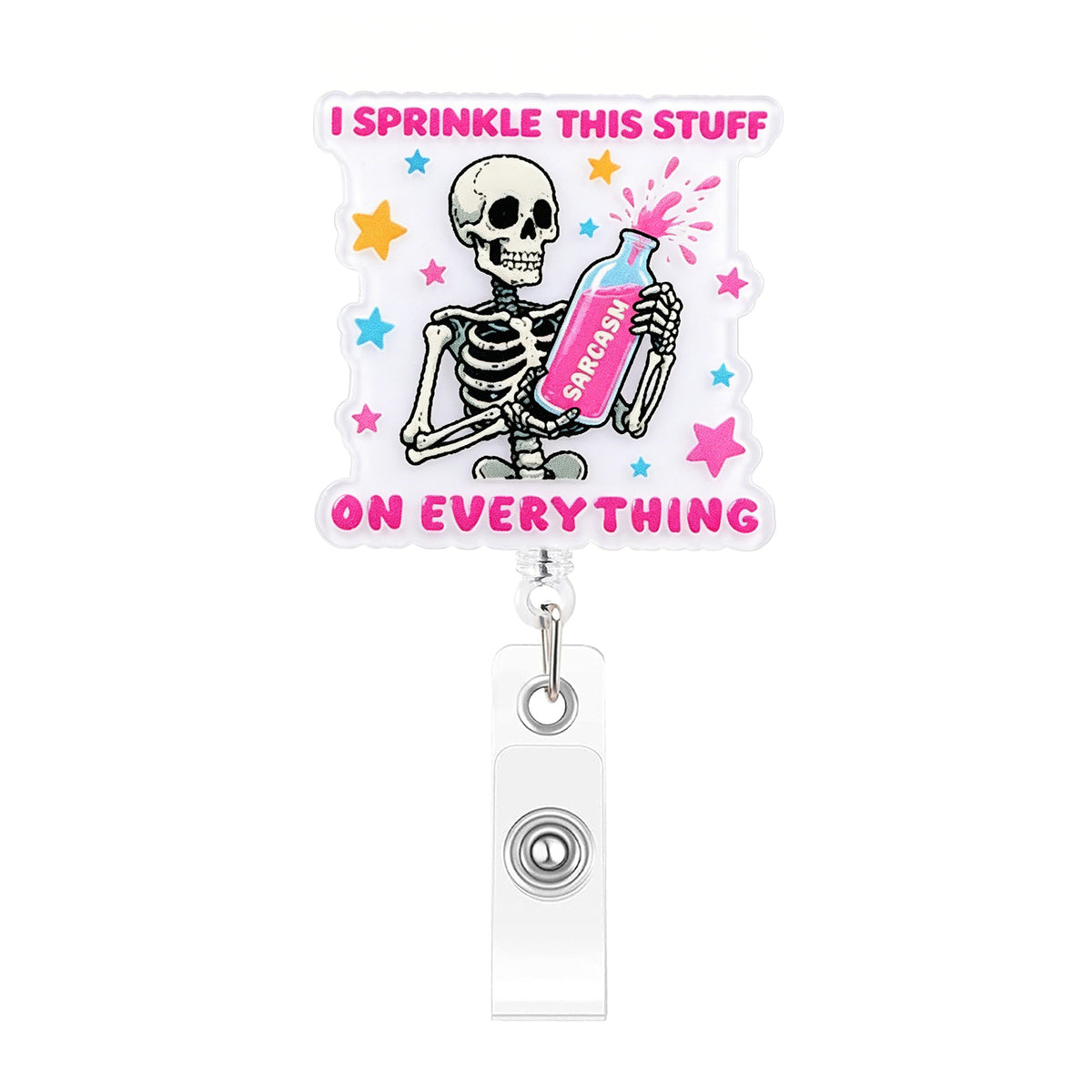Pink Medical Designs Nurse Badge Holder