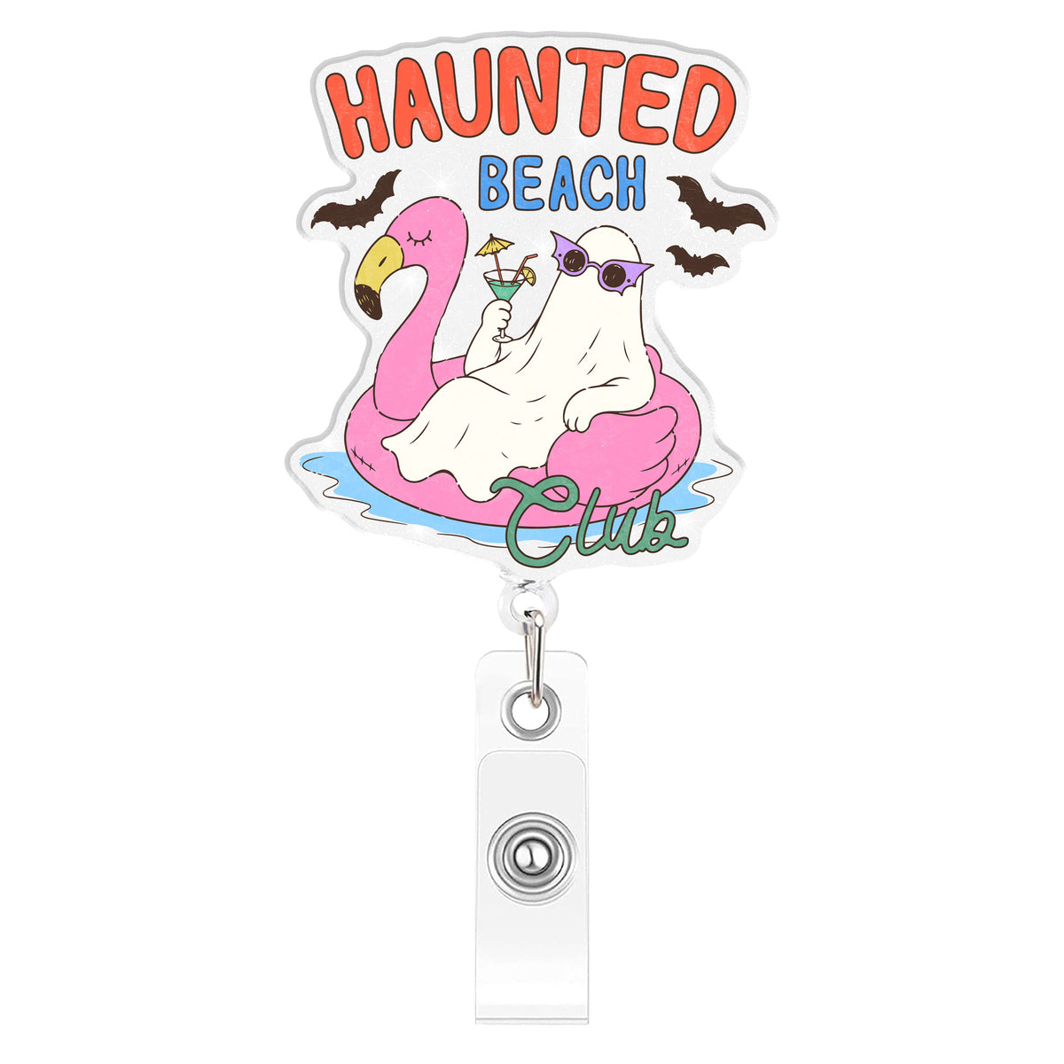 Summer Halloween Nurse Badge Holder