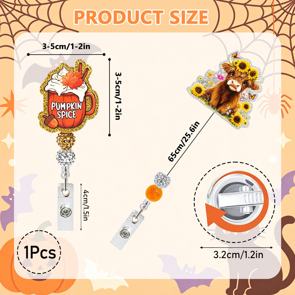 Fall Pumpkin Nurse Badge Holder