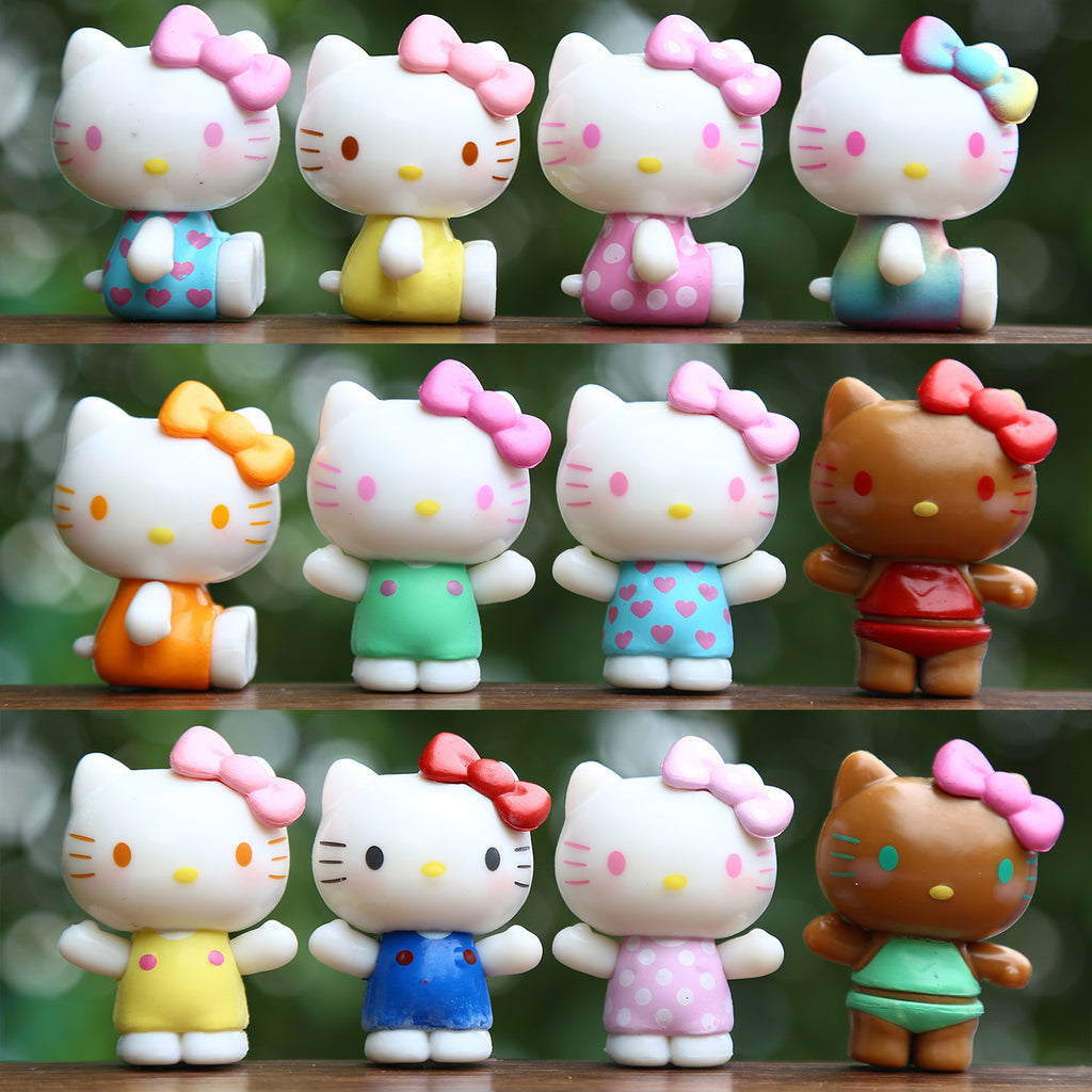 Hello Kitty Rainbow Figure Topper Set