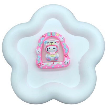 Adorable Kitty Hand Painted Beads 1pc