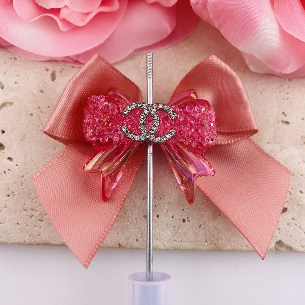 CC Rhinestone Ribbon Bow Topper