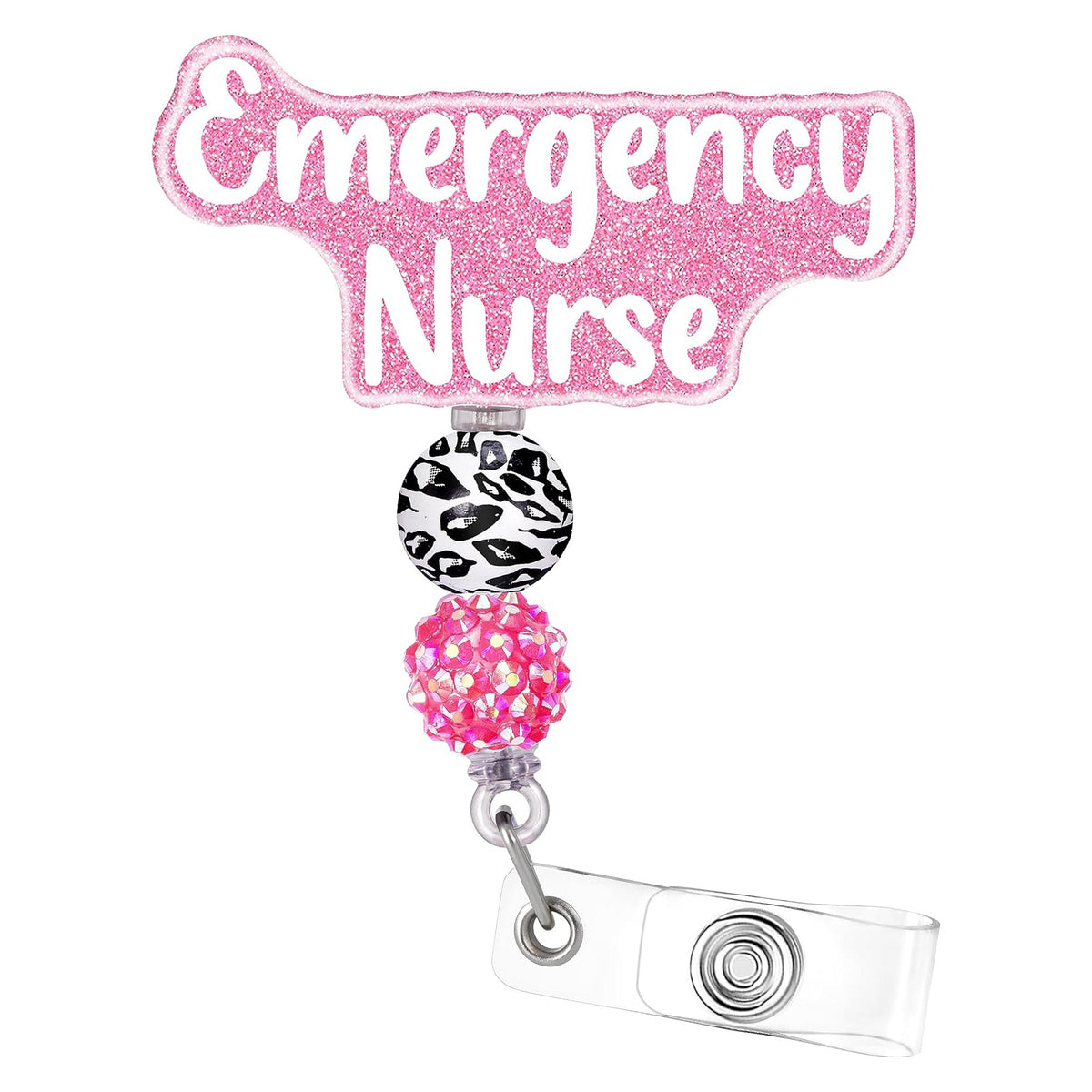 Medical Rainbow and Cow Nurse Badge Holder