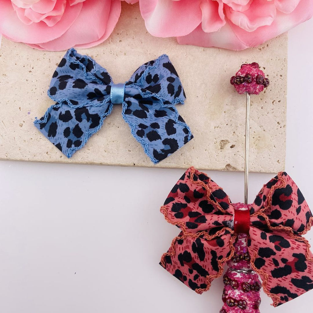 Leopard Print Bow Pen Topper (50pcs)