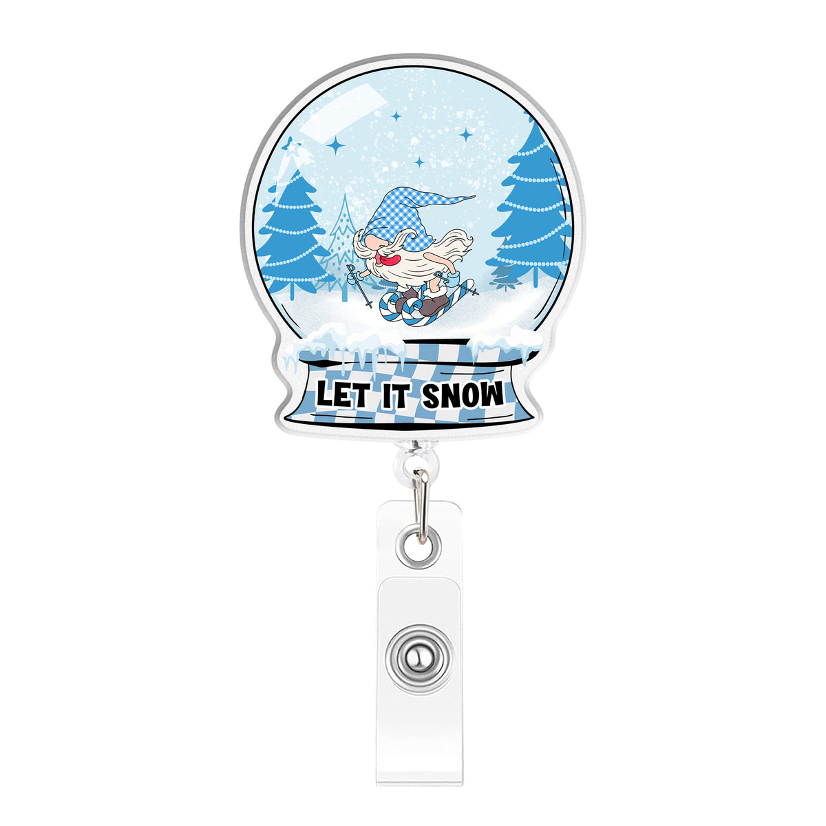 Winter Christmas Nurse Badge Holder