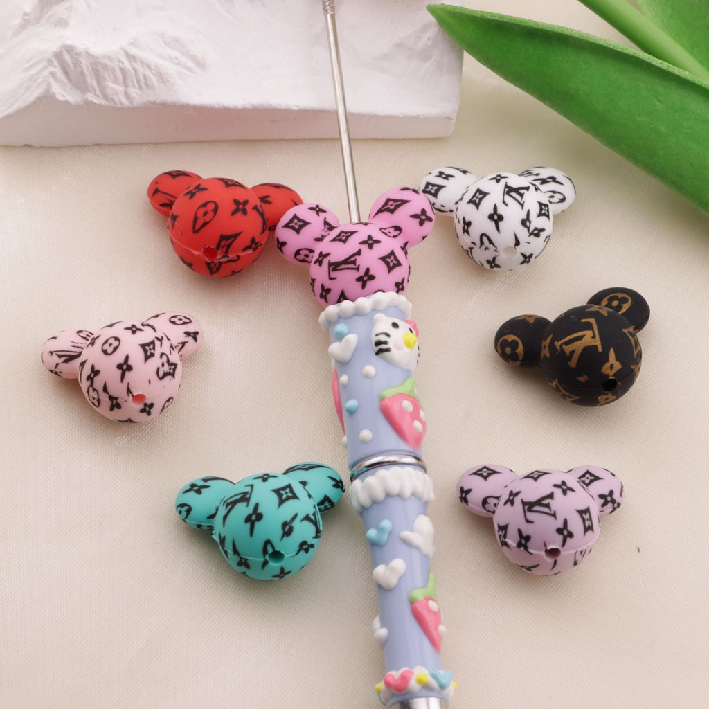 Printed Mouse Head Silicone Topper