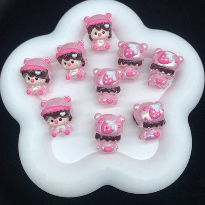 Mermaid Sweet Bean Hand Painted Beads (1pc)