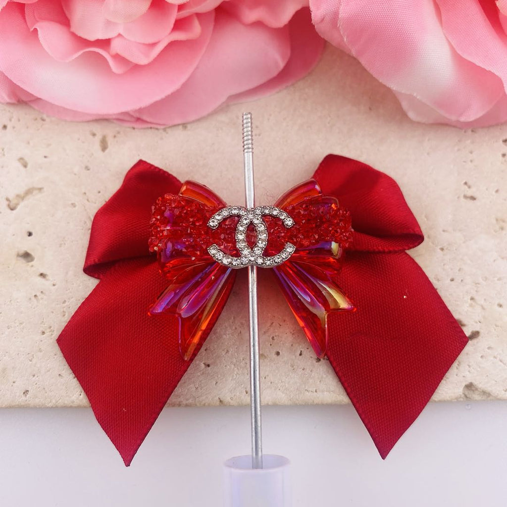 CC Rhinestone Ribbon Bow Topper