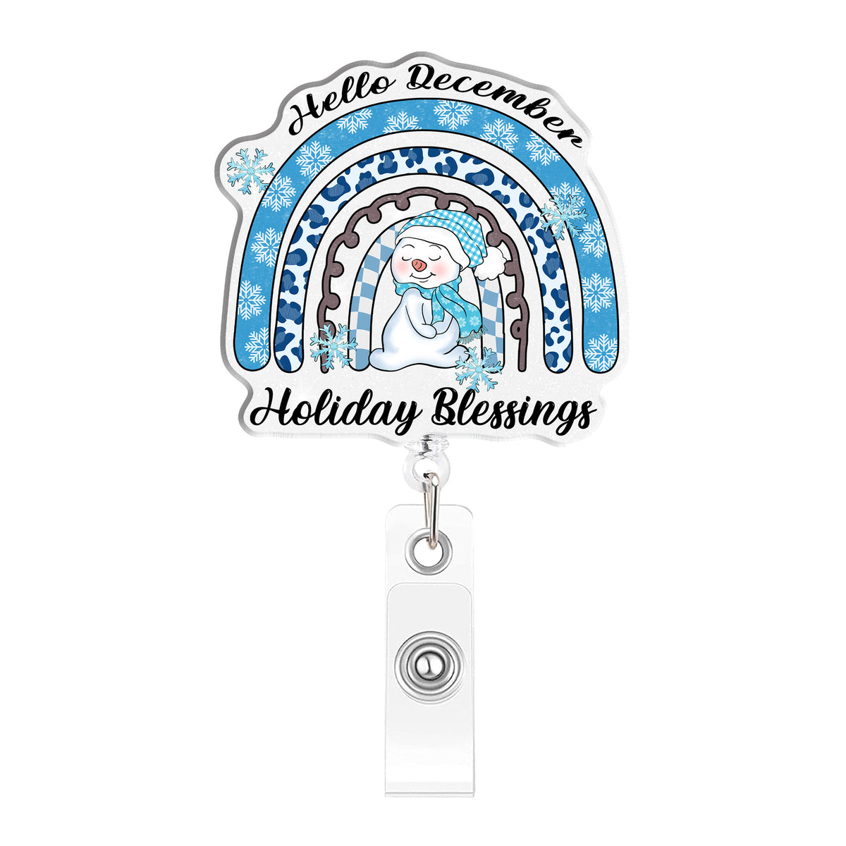 Winter Christmas Nurse Badge Holder
