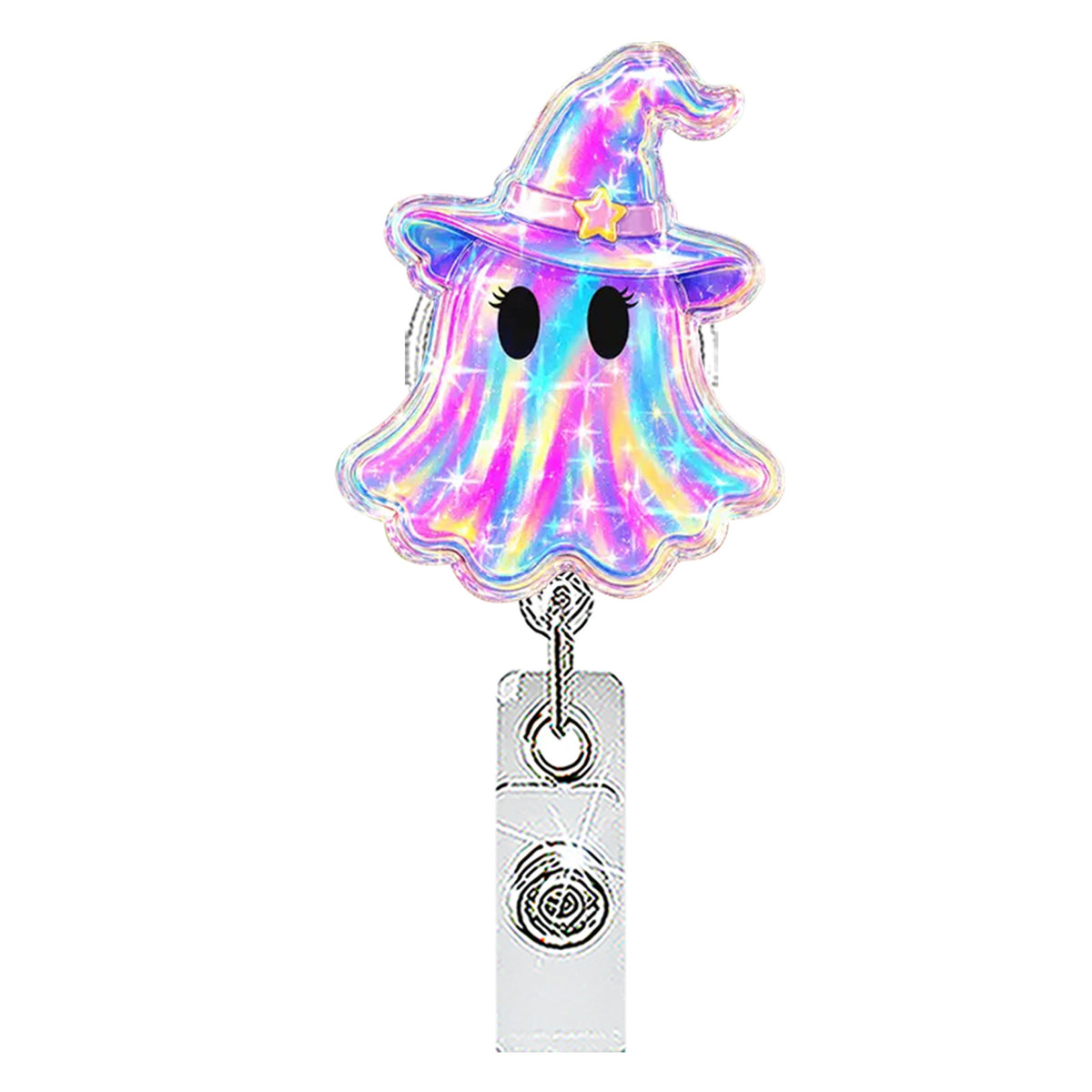 Halloween Ghost Nurse Badge Holder