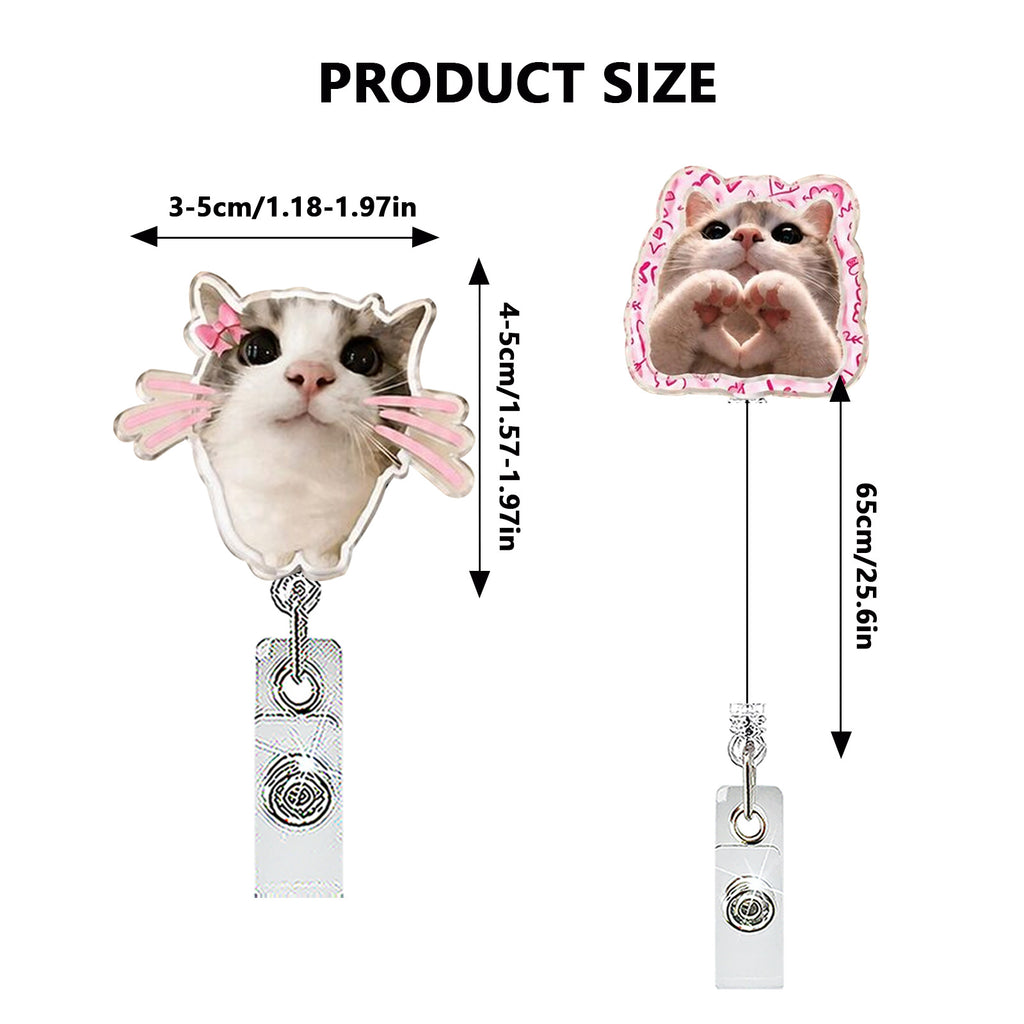 Funny Cat Nurse Badge Holder