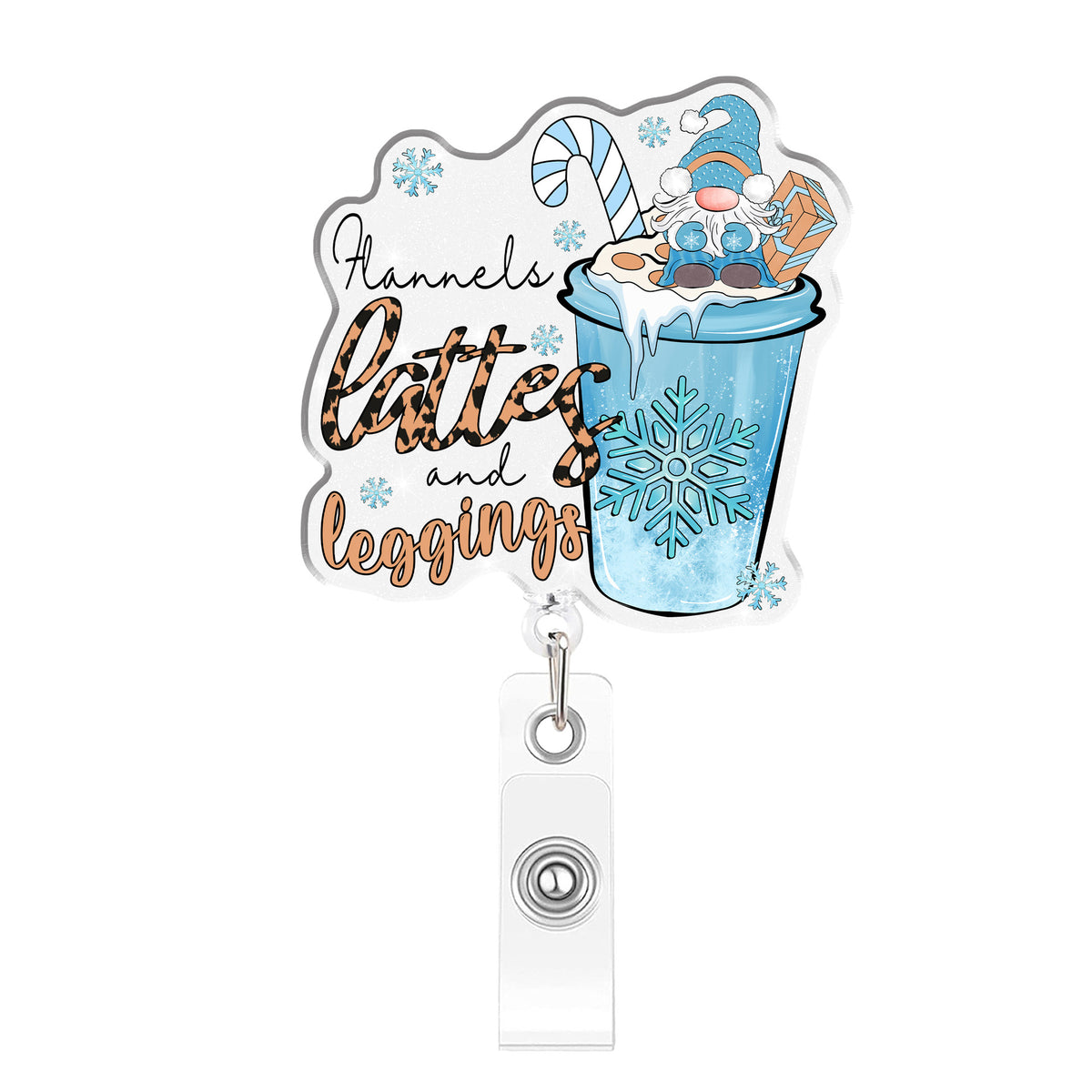 Winter Christmas Nurse Badge Holder
