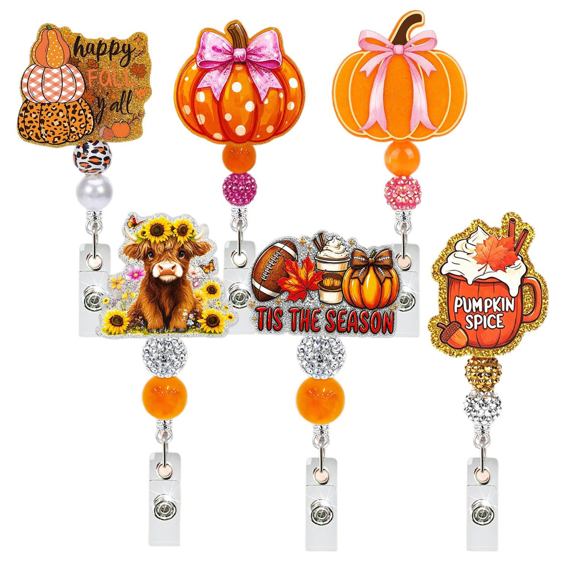 Fall Pumpkin Nurse Badge Holder