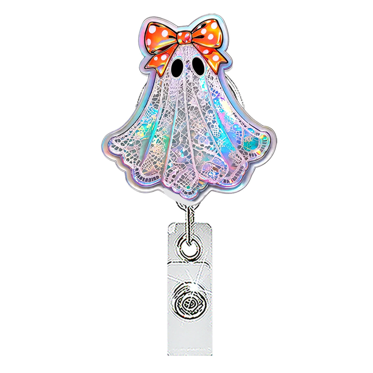 Halloween Ghost Nurse Badge Holder