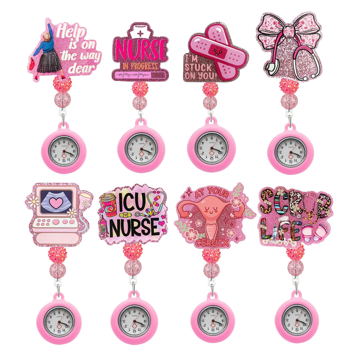 Beaded Nurse Watch Nurse Badge Holder