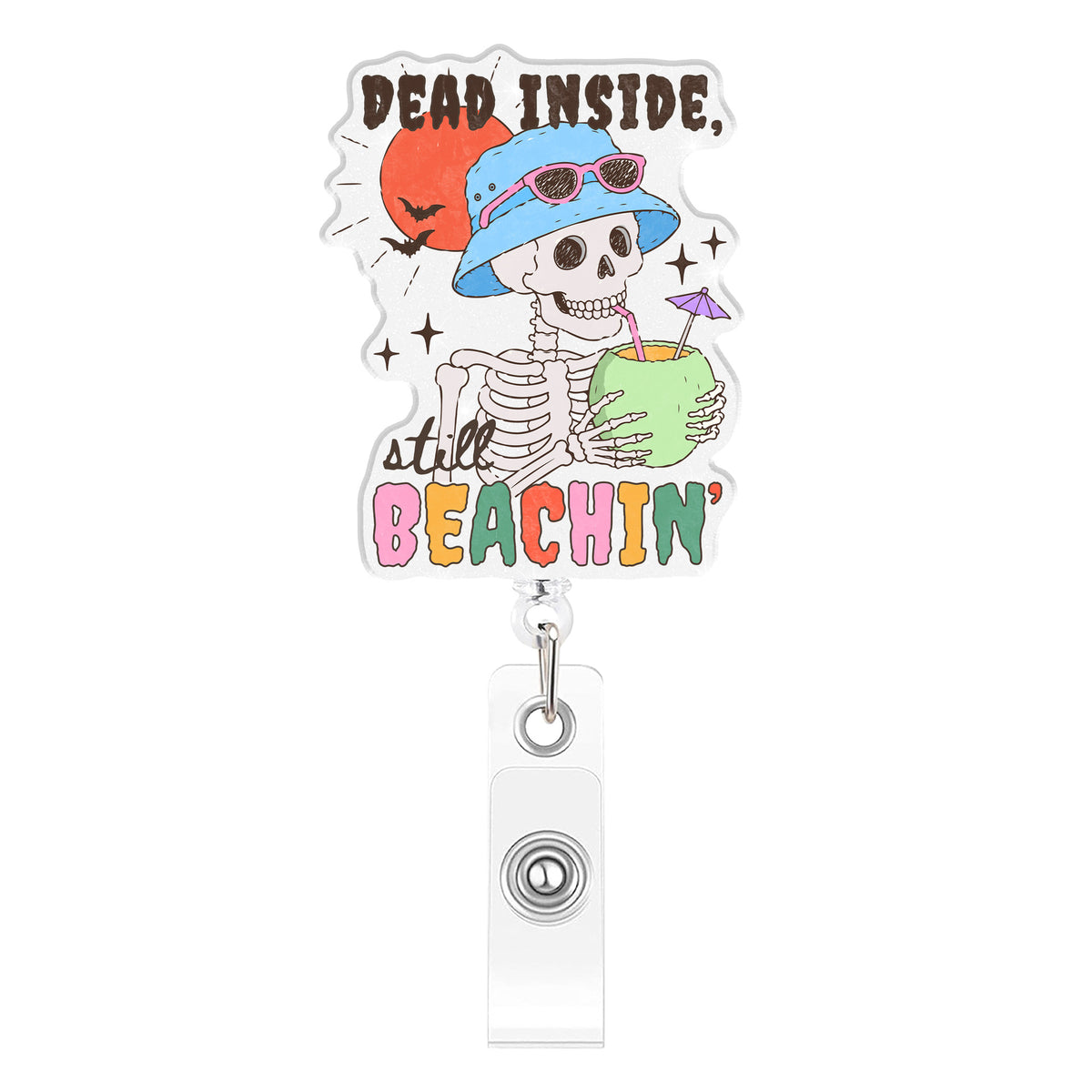 Summer Halloween Nurse Badge Holder