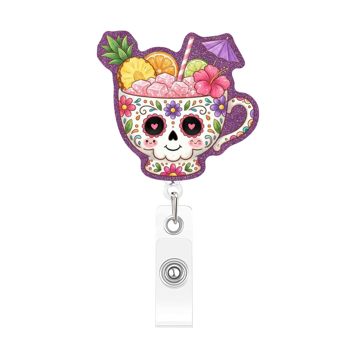 Purple Halloween Dessert Nurse Badge Holder