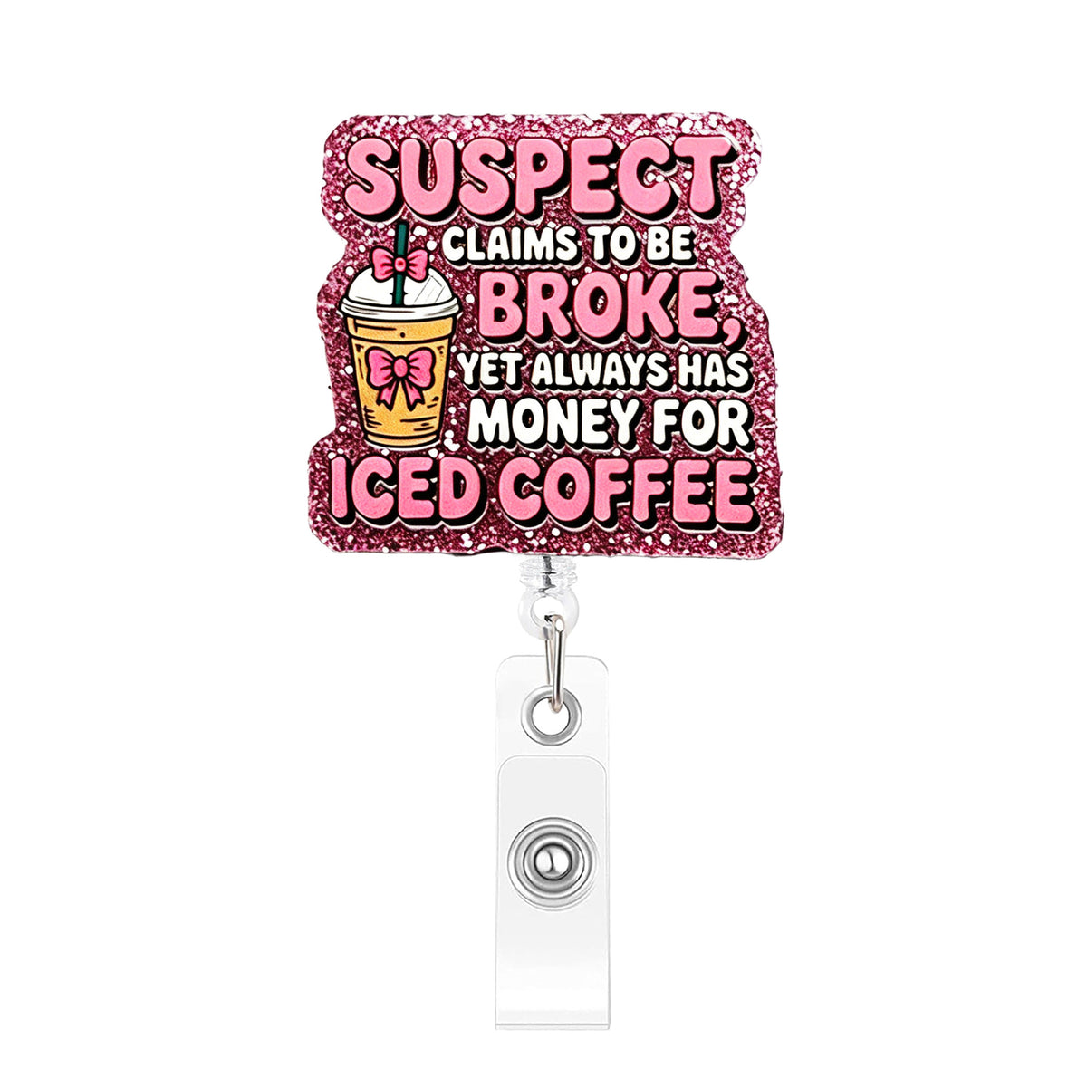 Pink Medical Designs Nurse Badge Holder