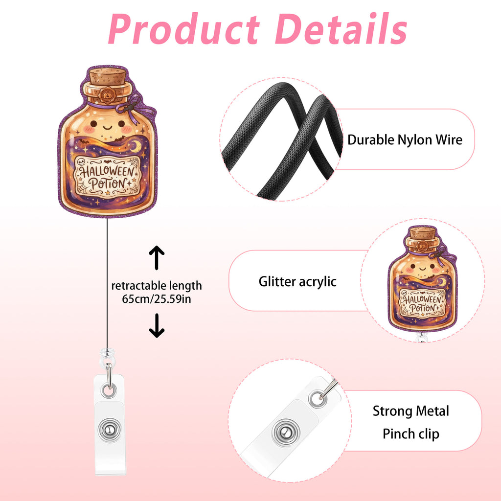Purple Halloween Dessert Nurse Badge Holder