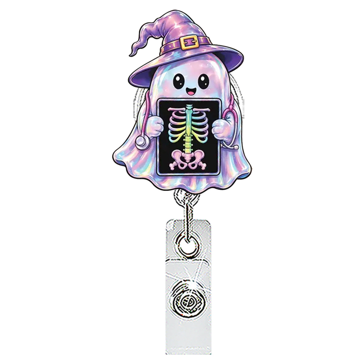 X Ray Ghost Nurse Badge Holder