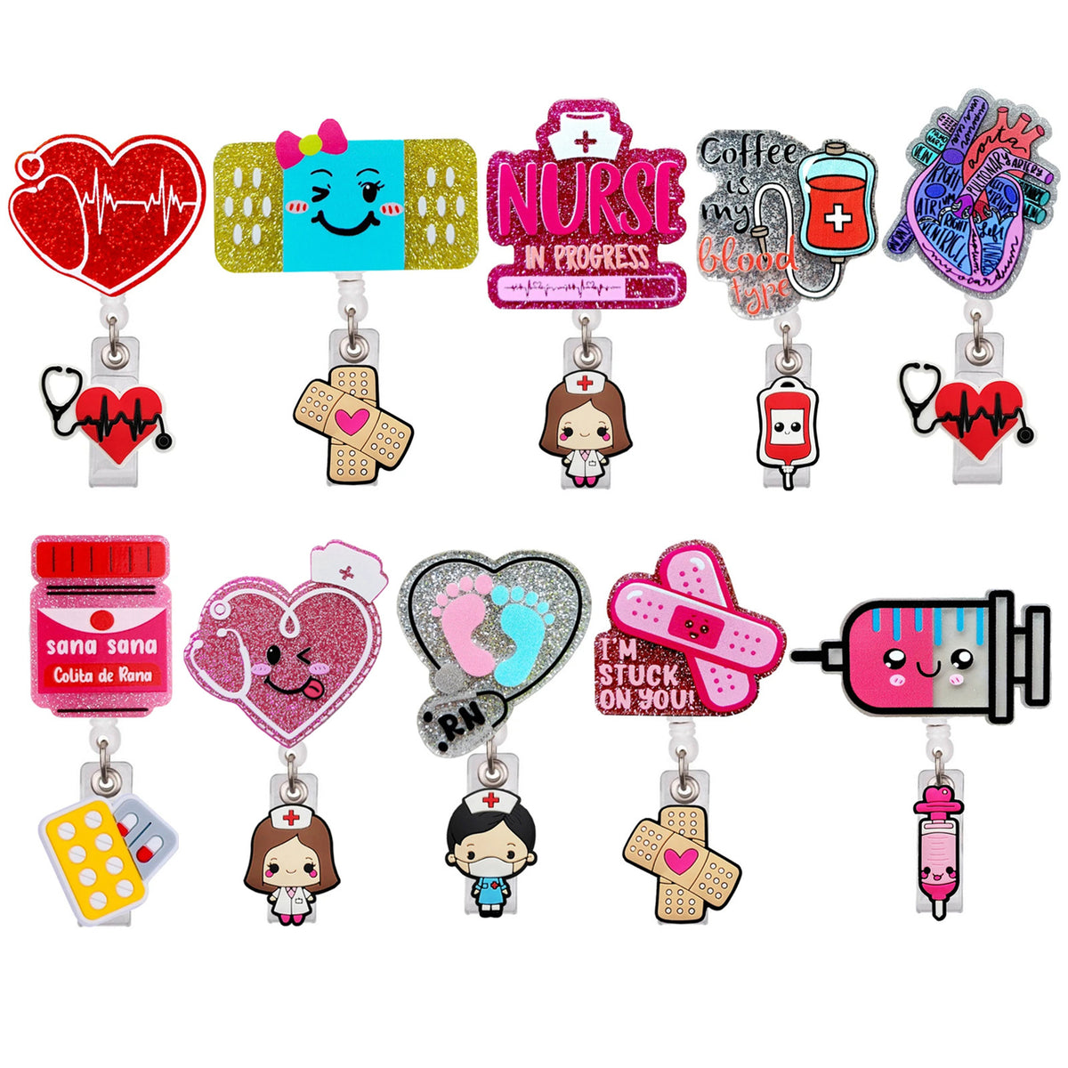 Medical Icons Nurse Badge Holder