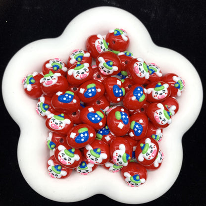 SinChan HK Kitty Hand Painted Bun Beads (5pcs)