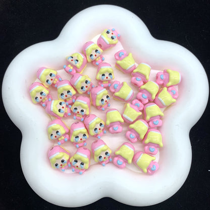 Mini Cry Baby Hand Painted Beads (5pcs)