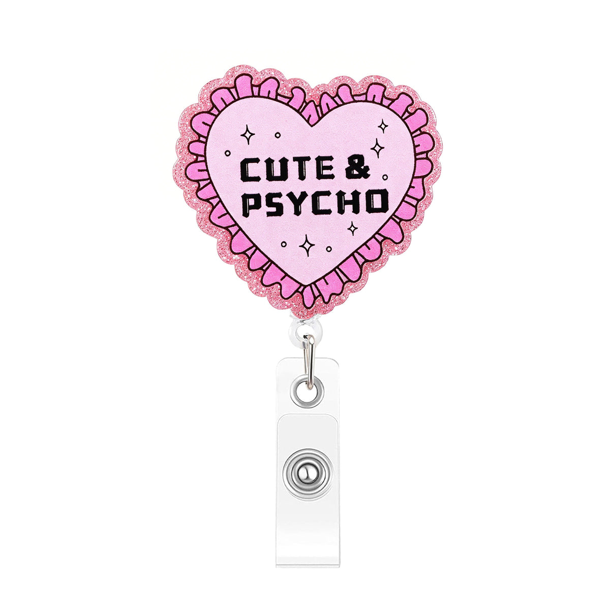 Pink Medical Designs Nurse Badge Holder