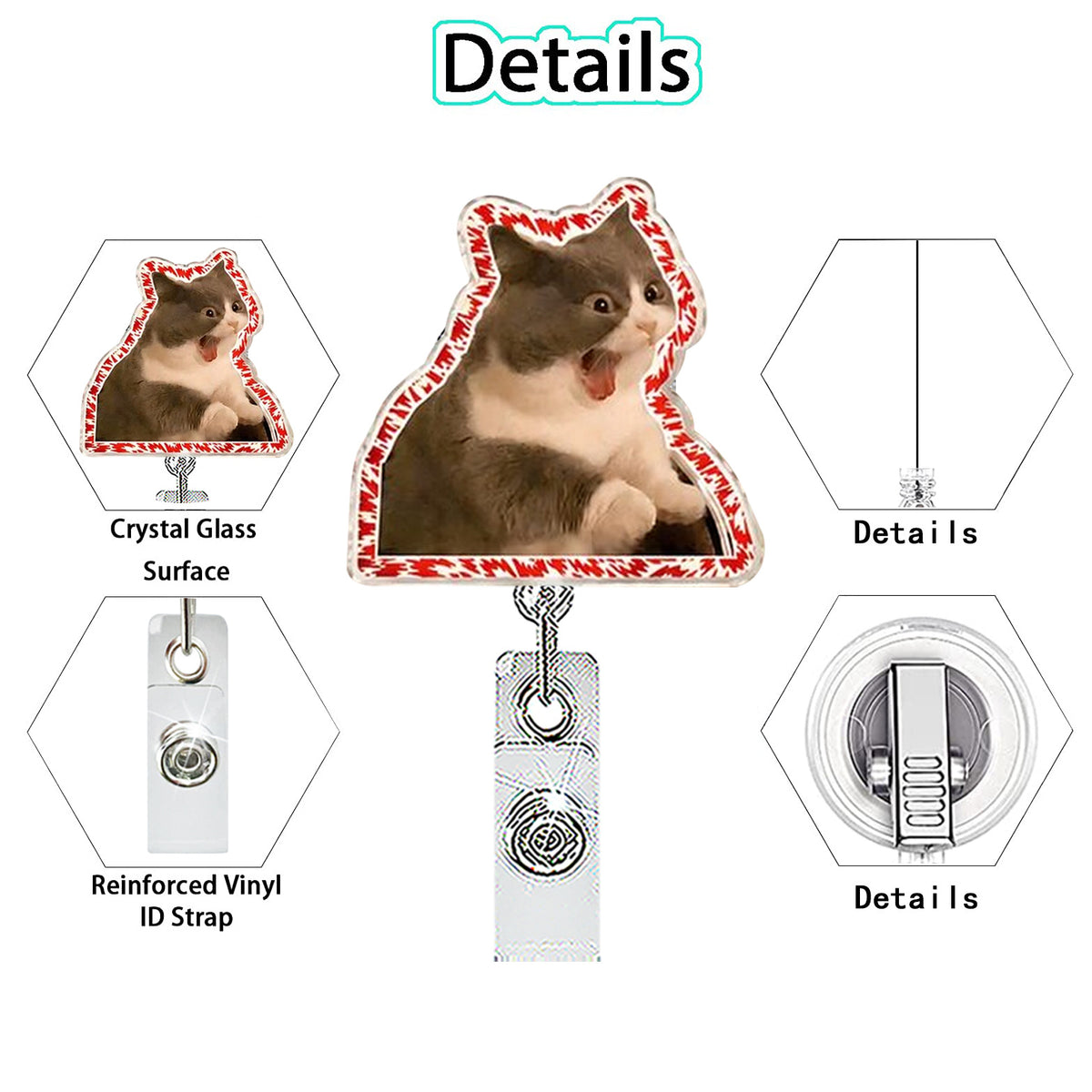 Funny Cat Nurse Badge Holder