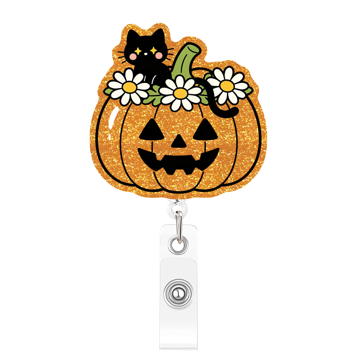 Halloween Cat Nurse Badge Holder