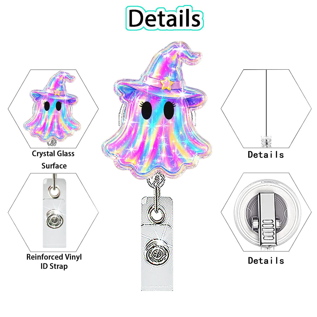 Halloween Ghost Nurse Badge Holder