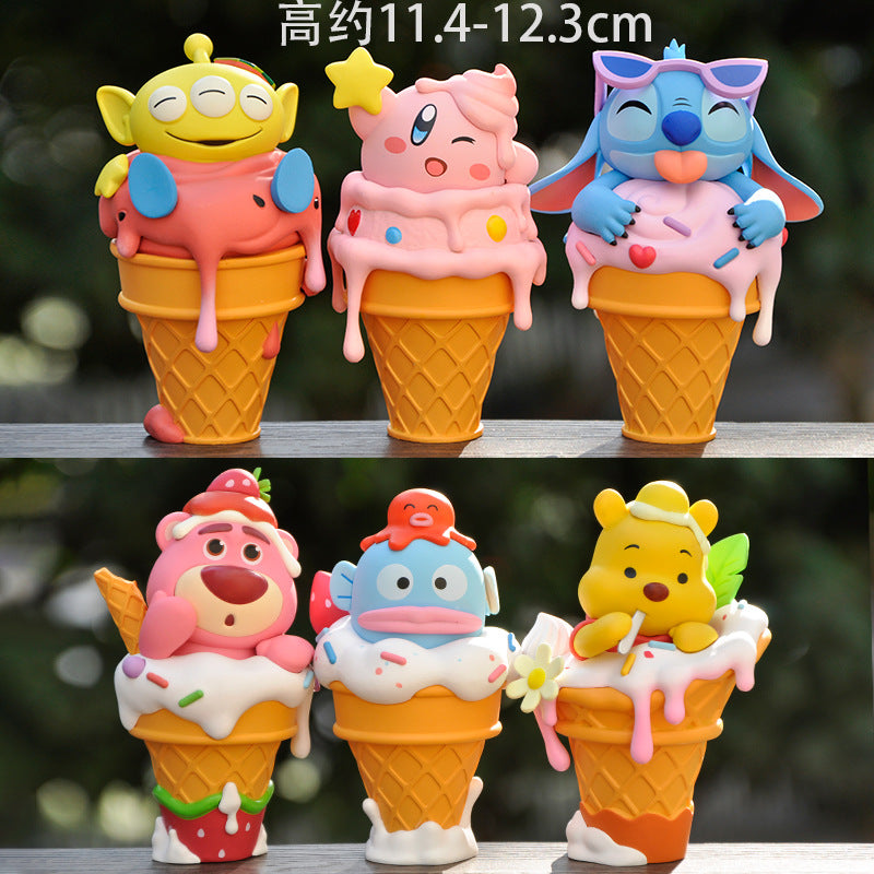 Ice Cream Disney Character Figure Topper Set