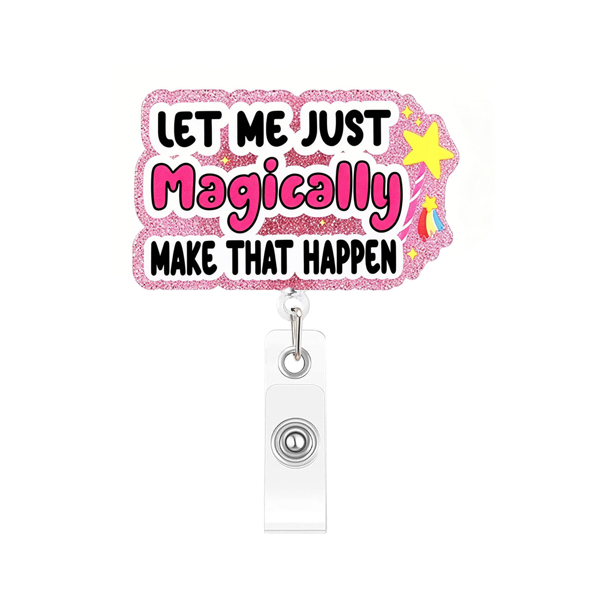 Pink Medical Designs Nurse Badge Holder