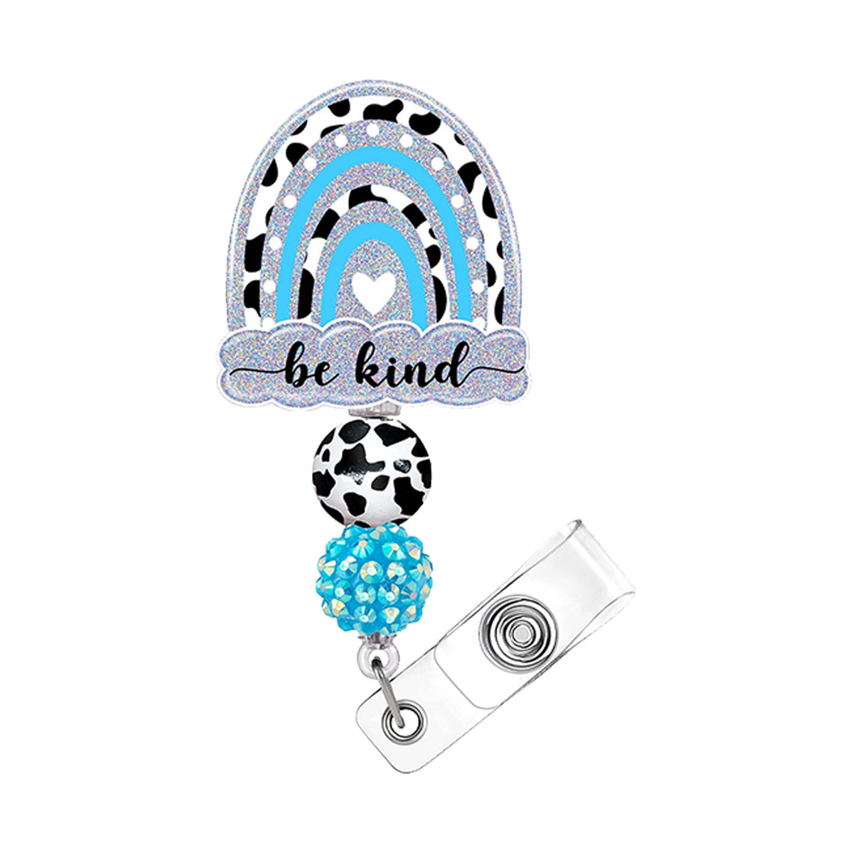 Medical Rainbow and Cow Nurse Badge Holder