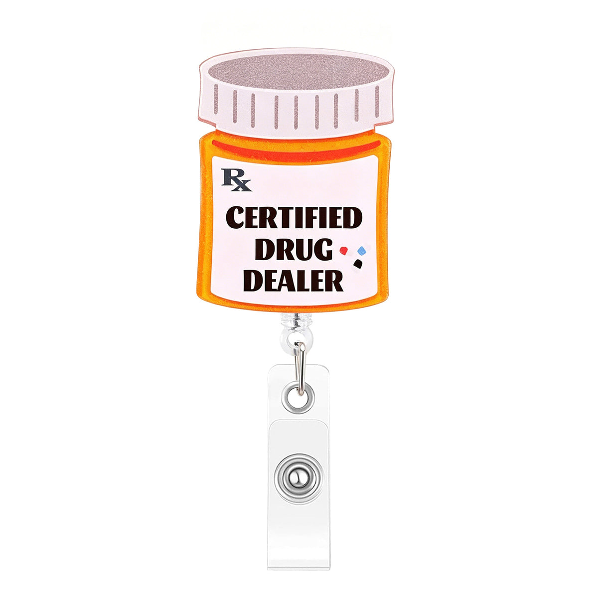 Pink Medical Designs Nurse Badge Holder